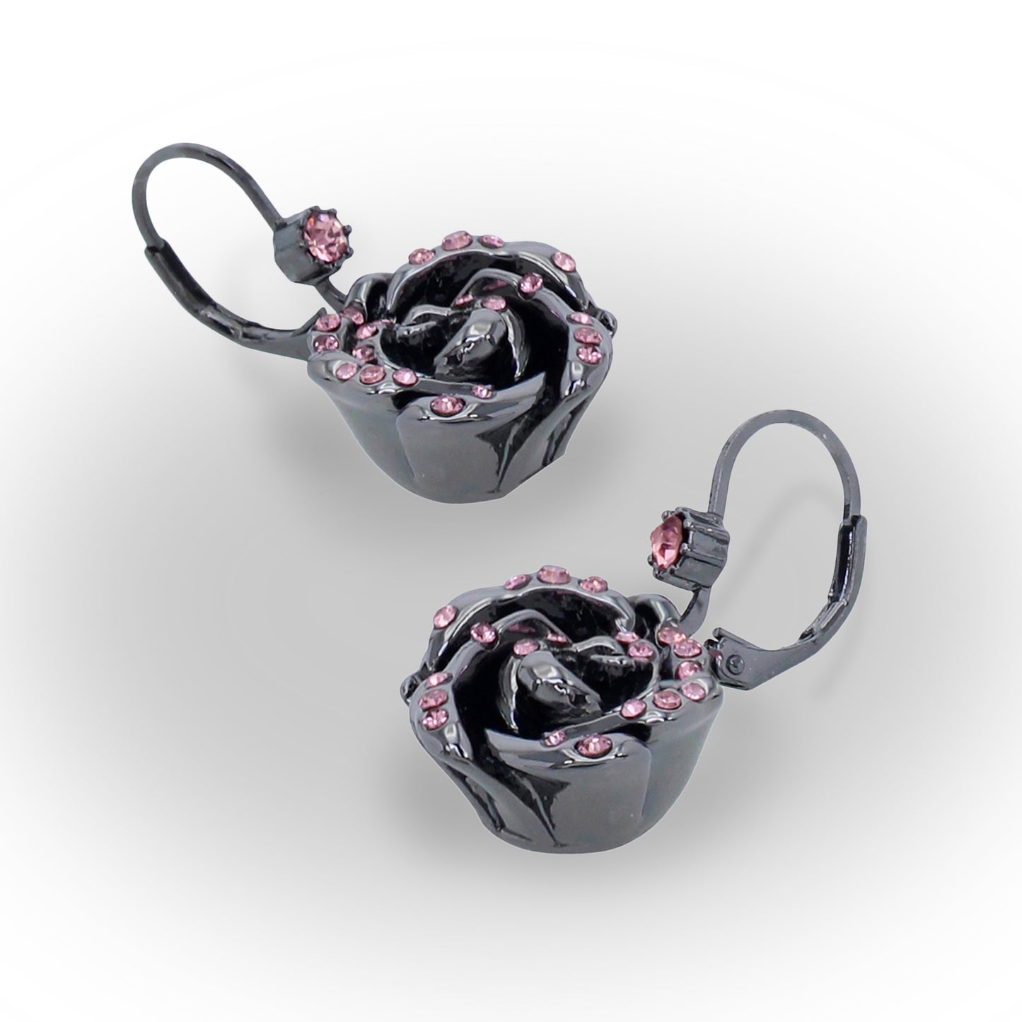 Betsey Johnson Fly By Night Rose Drop Earrings
