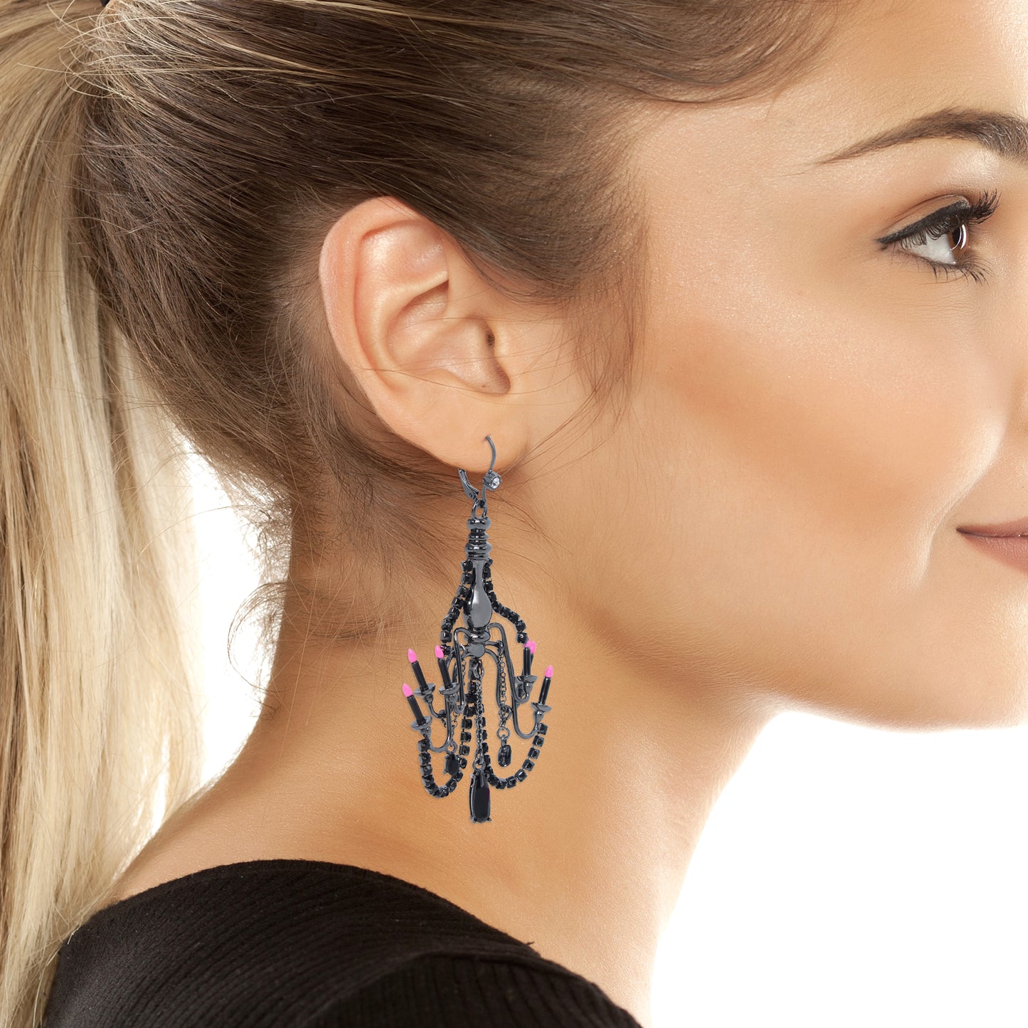 Betsey Johnson Fly By Night Chandelier Drop Earrings