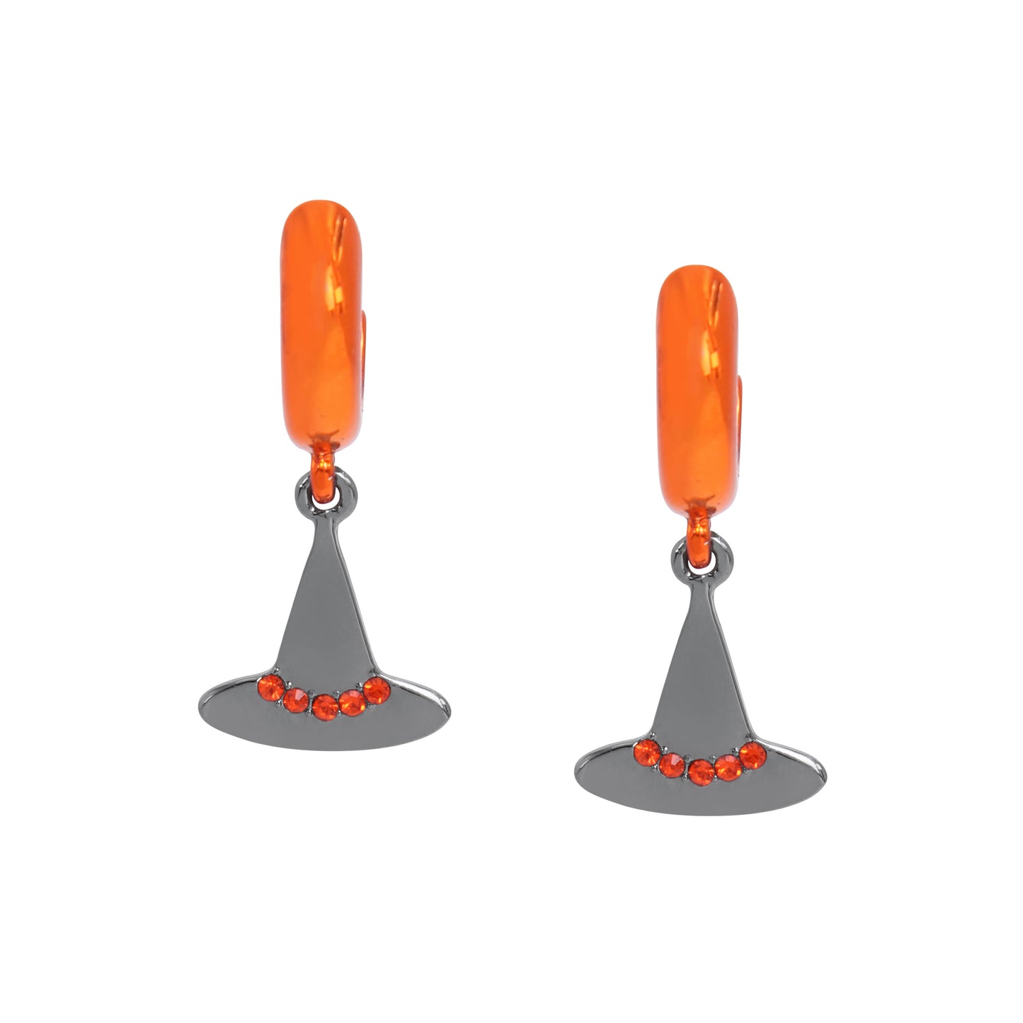 Betsey Johnson Ghoul Friends Witch Hat Huggie Earrings