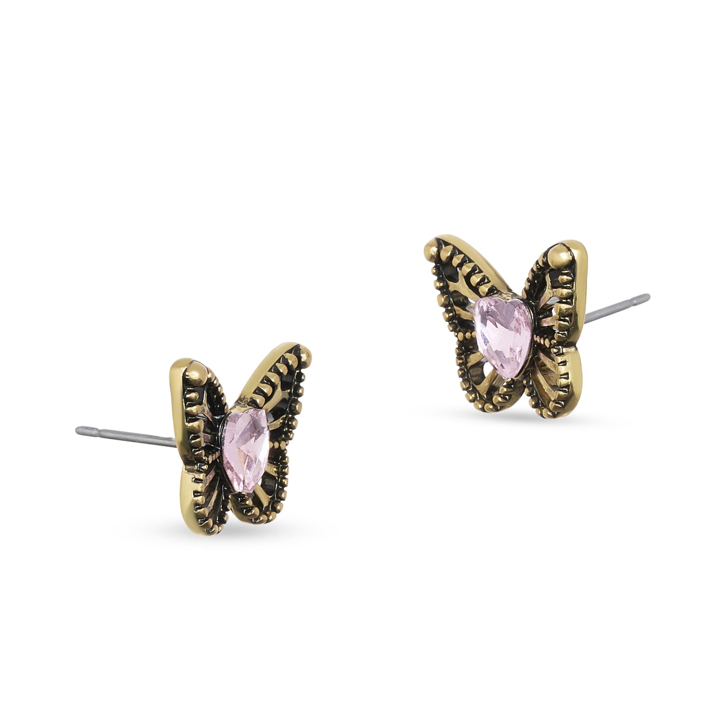 Betsey Johnson Boho Butterfly Openwork Stud Earrings