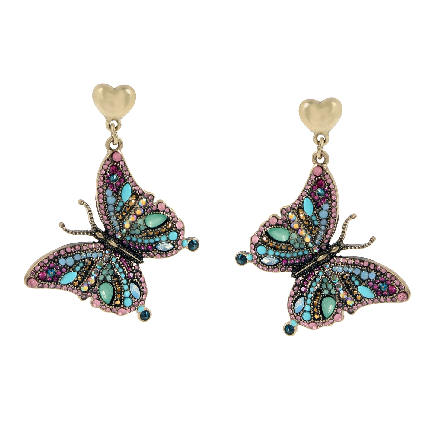 Betsey Johnson Boho Butterfly Drop Earrings
