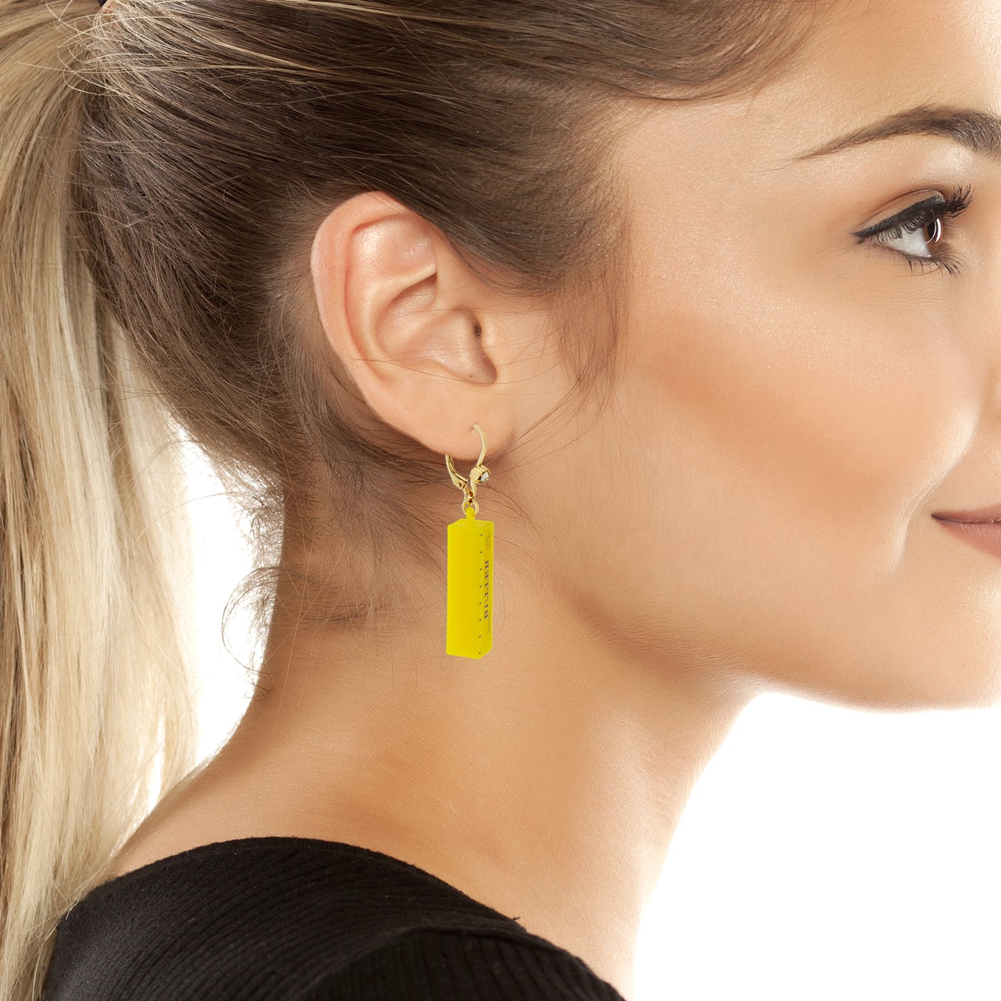 Betsey Johnson Girl Dinner Baguette N Butter Drop Mismatch Earrings