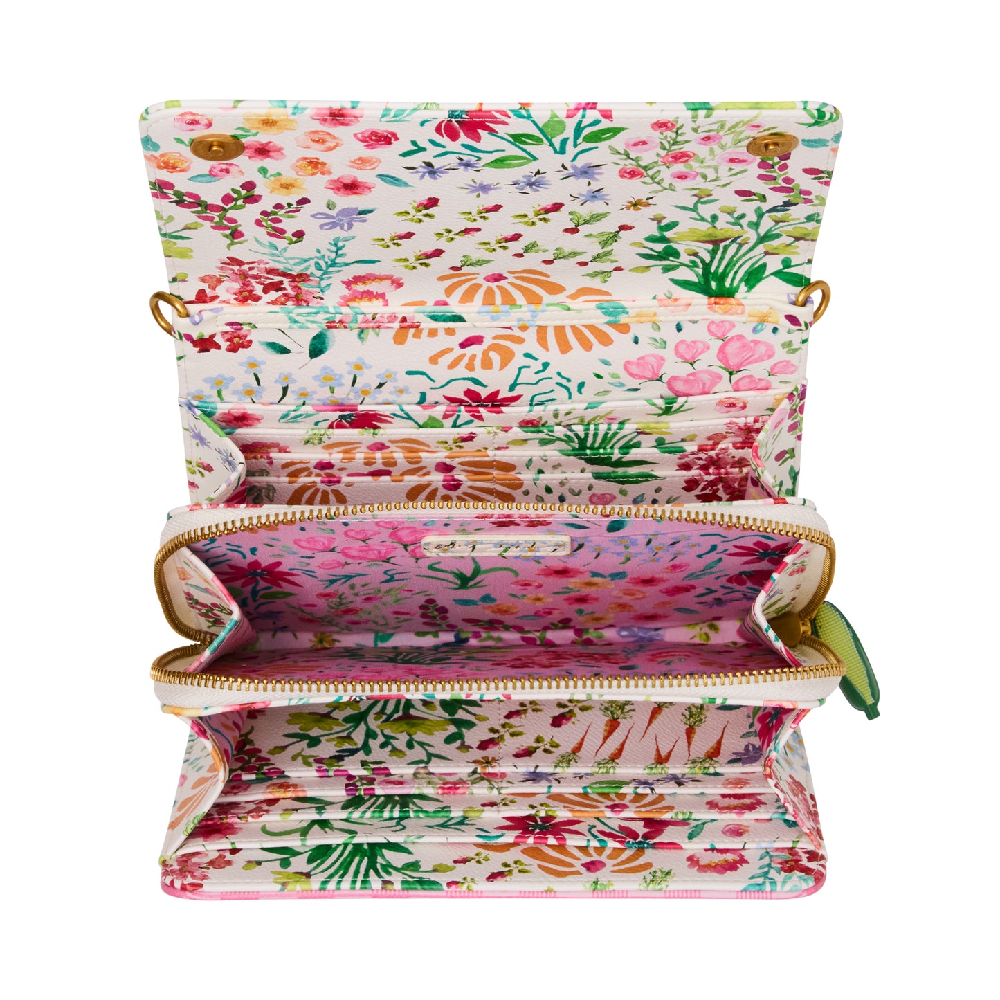 Betsey Johnson Veggie Patch Wallet on a Chain Crossbody Bag