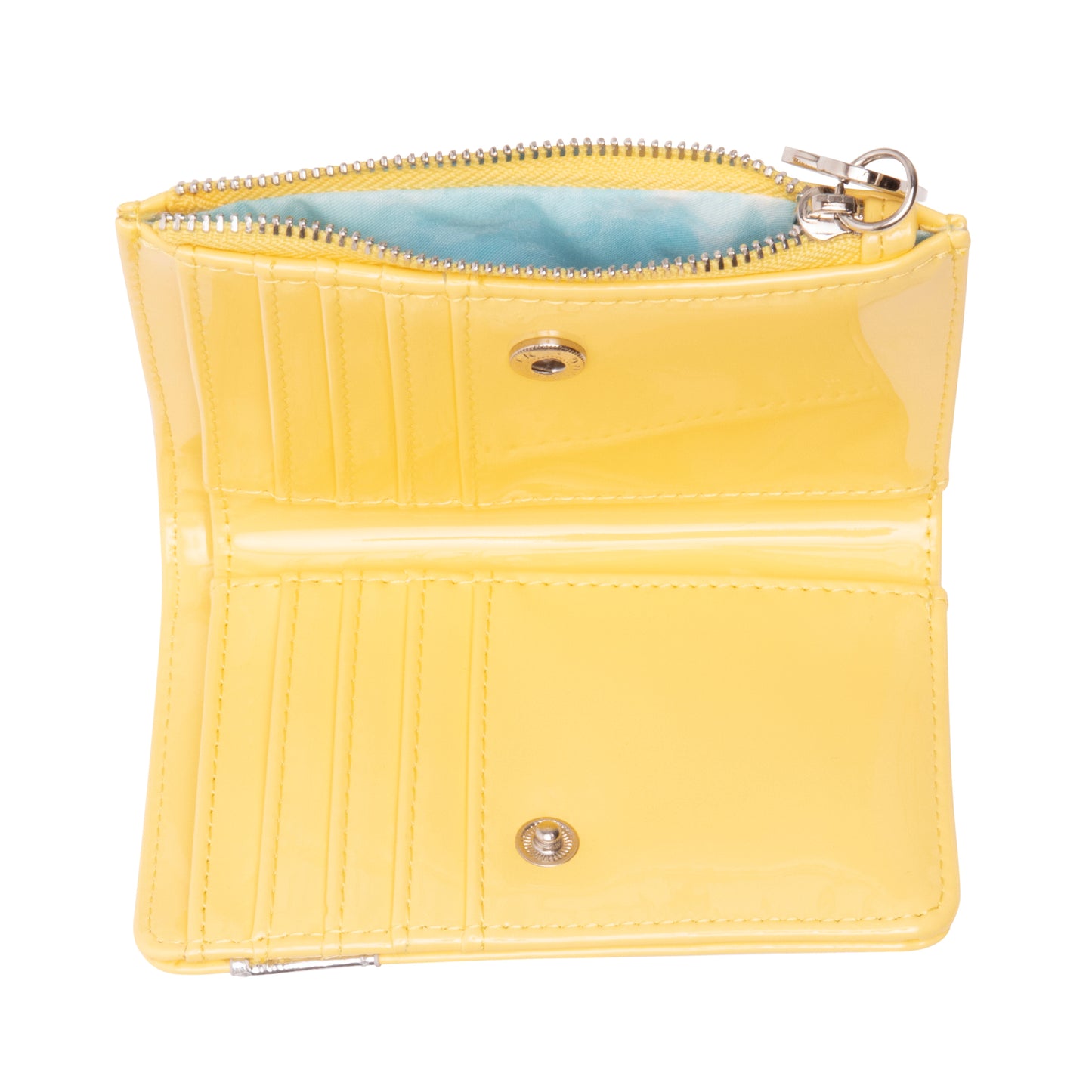 Betsey Johnson Kitsch Spin Me Bifold Wallet Yellow