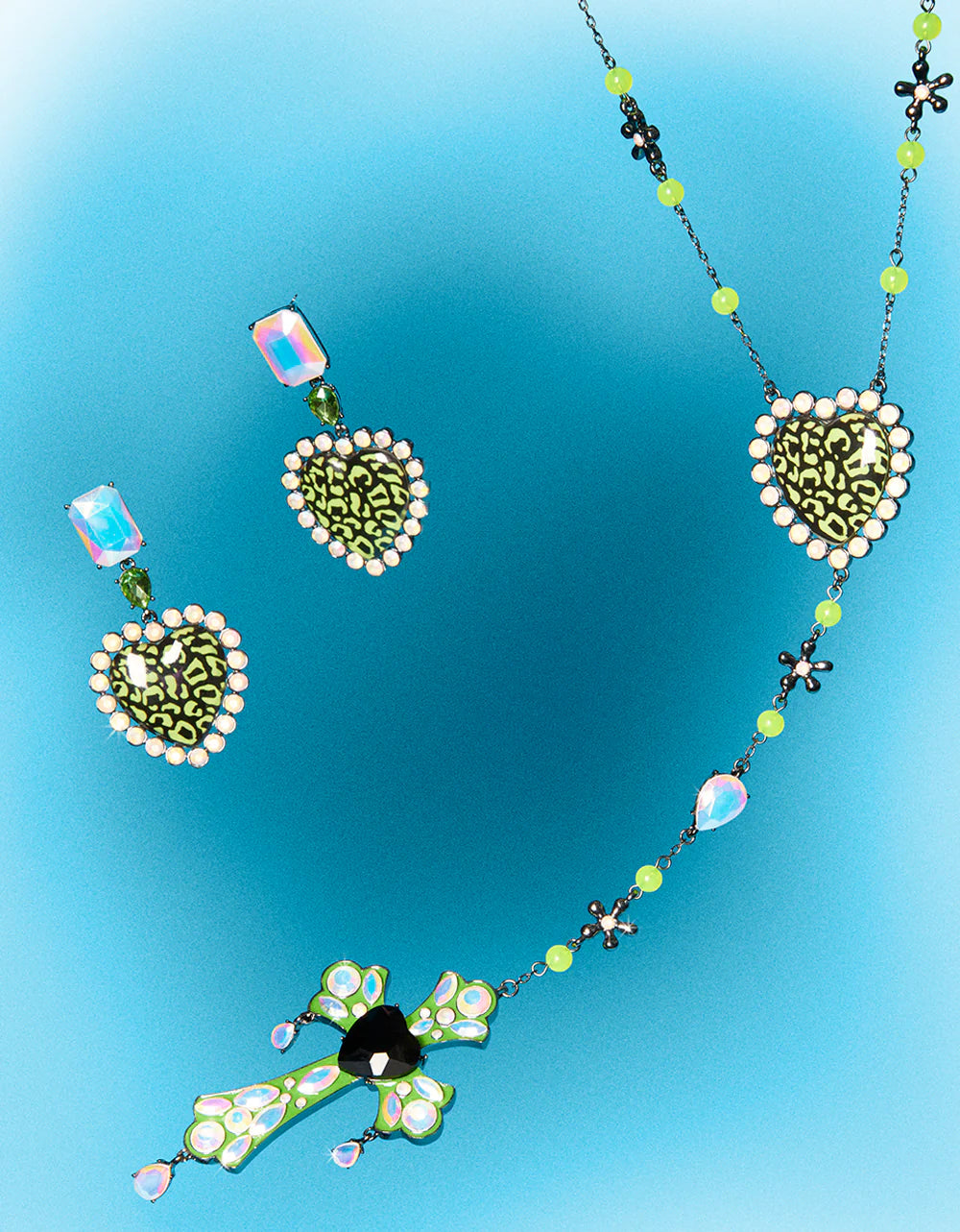 Betsey Johnson Ghoul Friends Cross Y Necklace