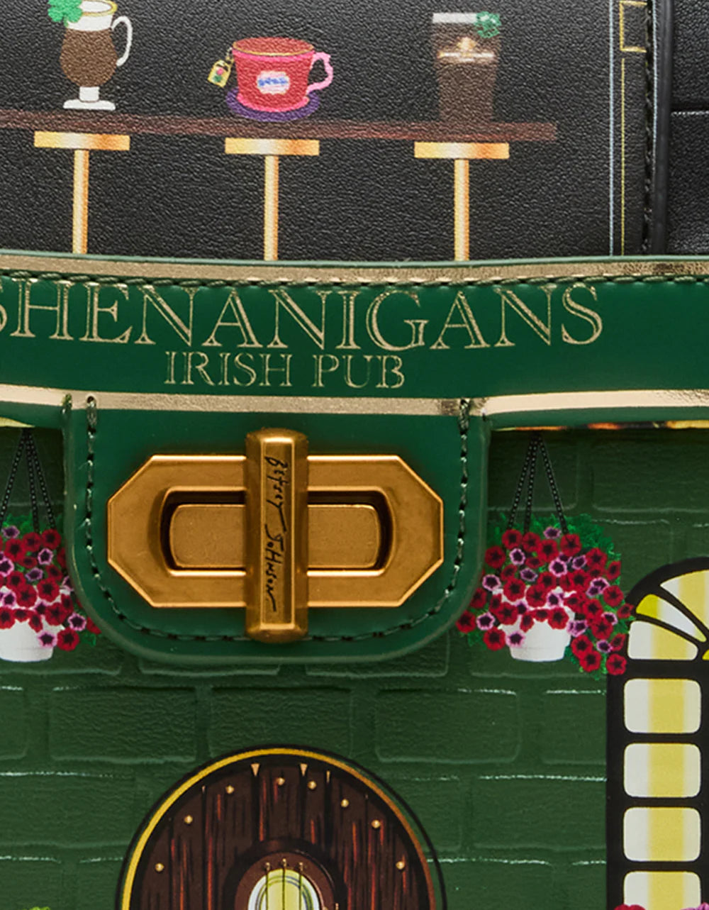 Betsey Johnson Kitsch Shenanigans Pub Crossbody Bag