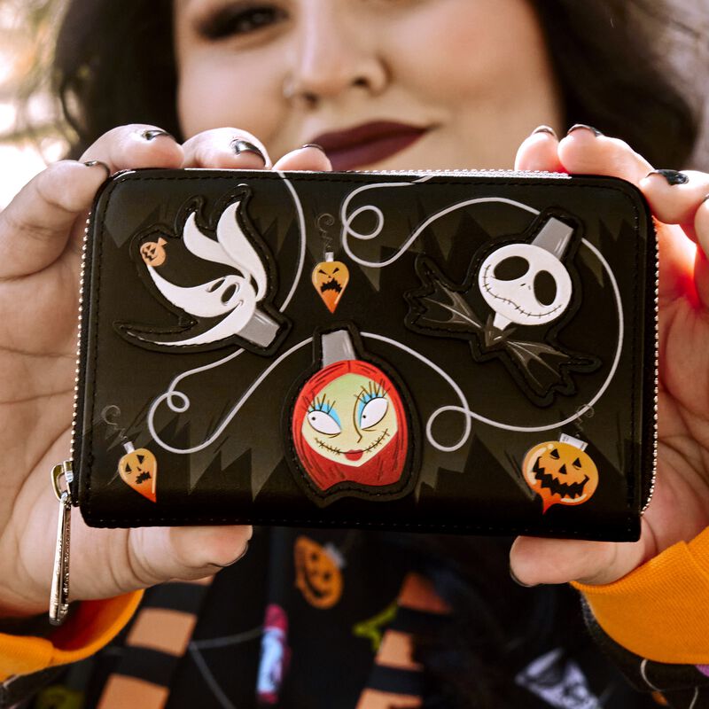Loungefly The Nightmare Before Christmas Tree String Lights Glow Zip Around Wallet