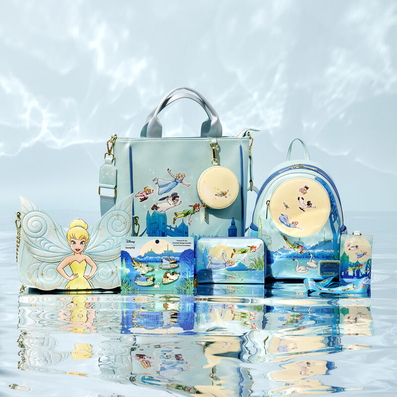 Loungefly Peter Pan You Can Fly Glow Tote Bag With Coin Bag