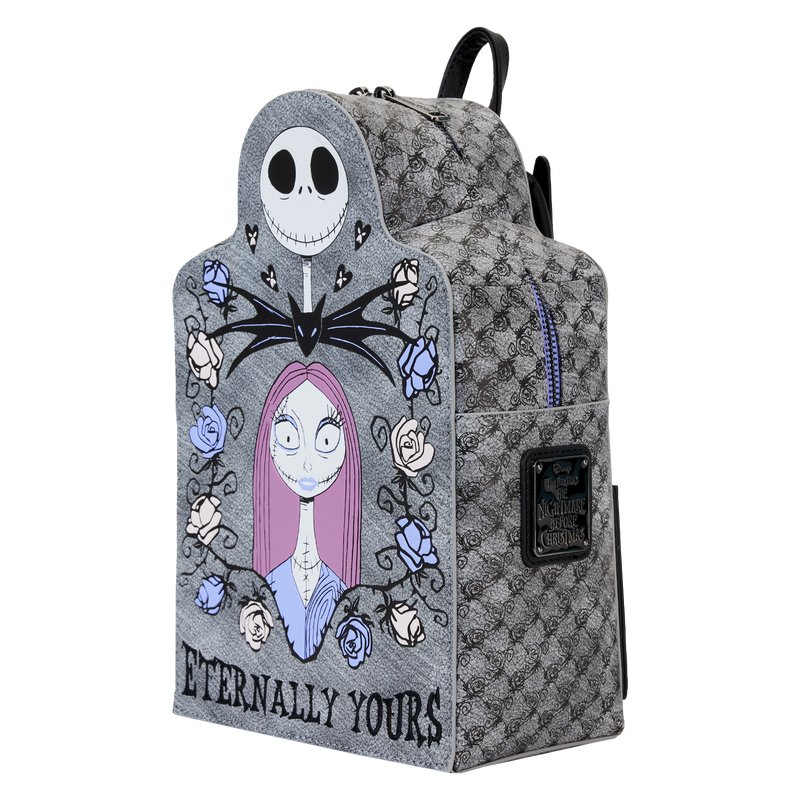 Loungefly The Nightmare Before Christmas Jack and Sally Eternally Yours Tombstone Mini Backpack