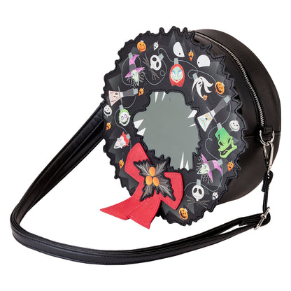 Loungefly The Nightmare Before Christmas Wreath String Lights Glow Crossbody Bag