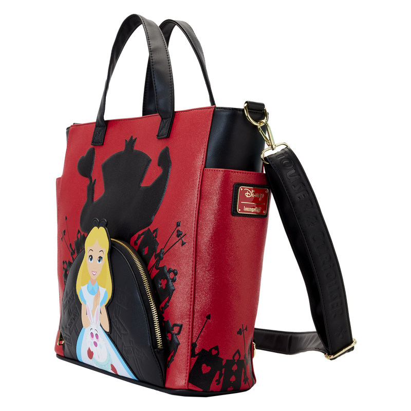 Loungefly Disney Alice In Wonderland Villains Convertible Backpack & Tote Bag