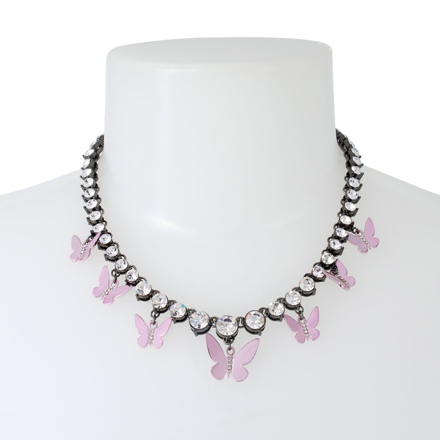 Betsey Johnson Petal To The Metal Butterfly Necklace