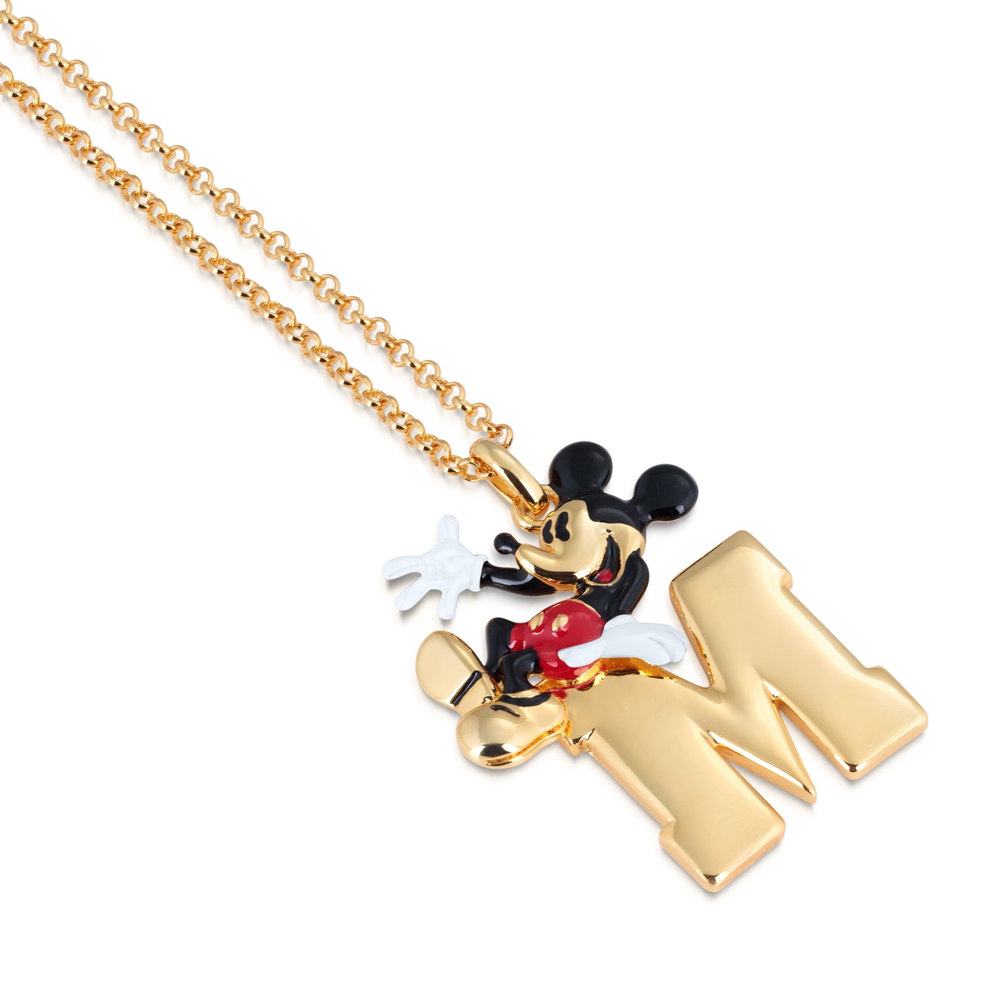Mickey Mouse Initial Necklace