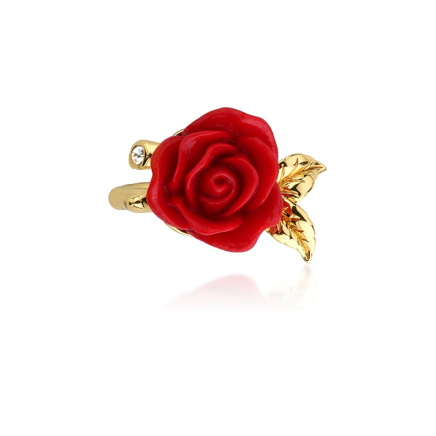 Disney by Couture Kingdom Beauty and the Beast Enchanted Rose Wrap Ring