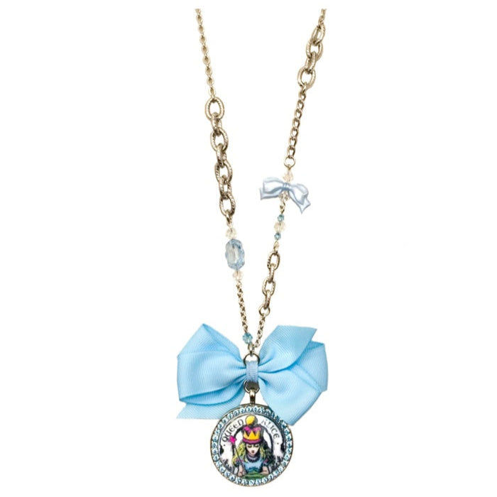 Queen Alice Blue Bow Necklace