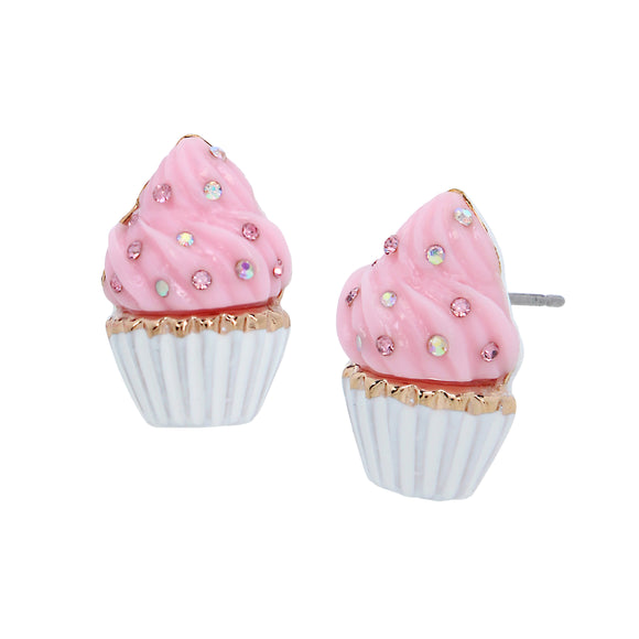 Betsey Johnson Betseys Best Cupcake Stud Earrings