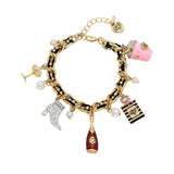 Betsey Johnson Going All Out Charm Chain Bracelet