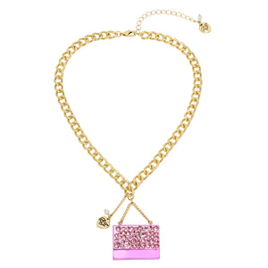 Betsey Johnson Going All Out Purse Pendant Necklace