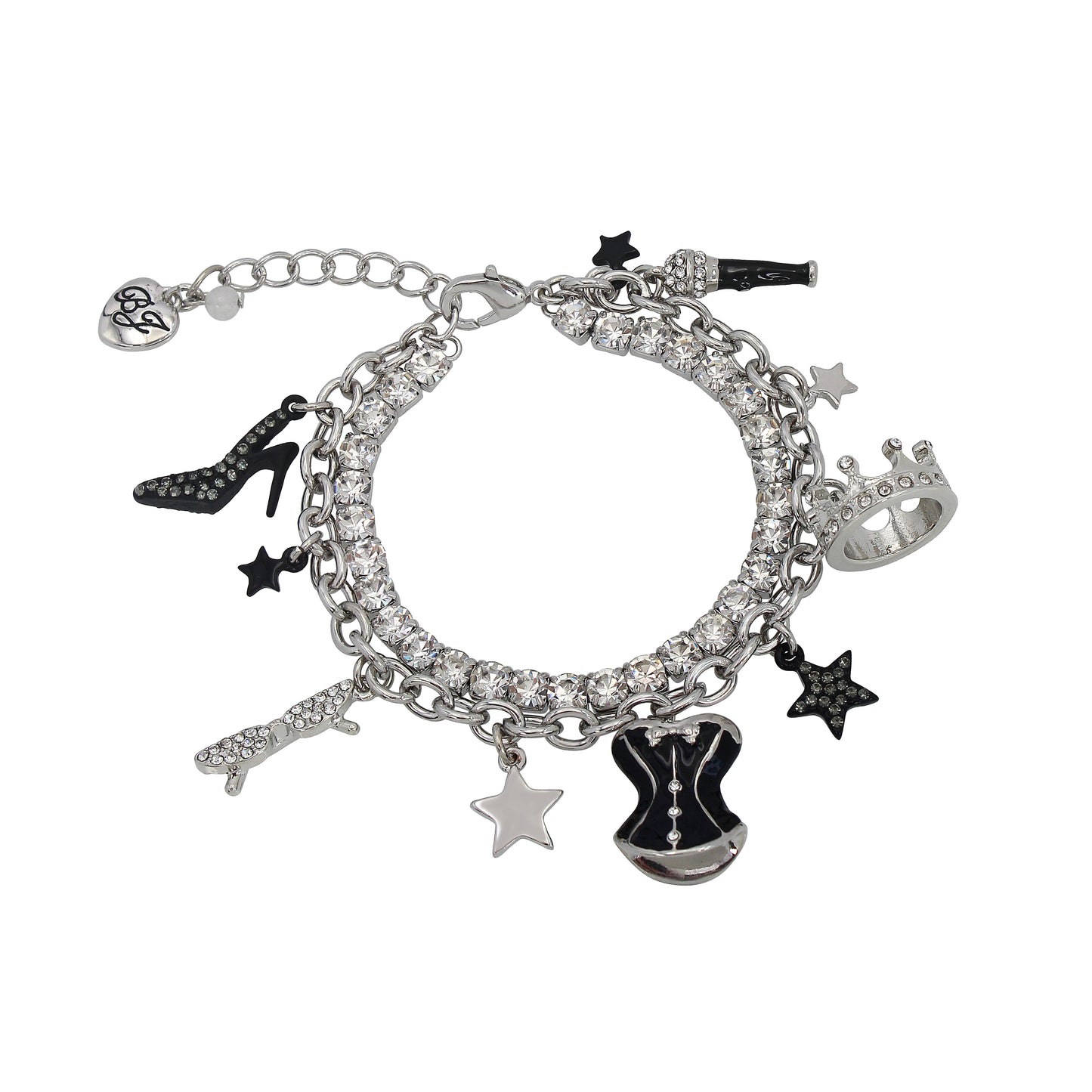 Betsey Johnson Midnight Magic Corset Charm Bracelet