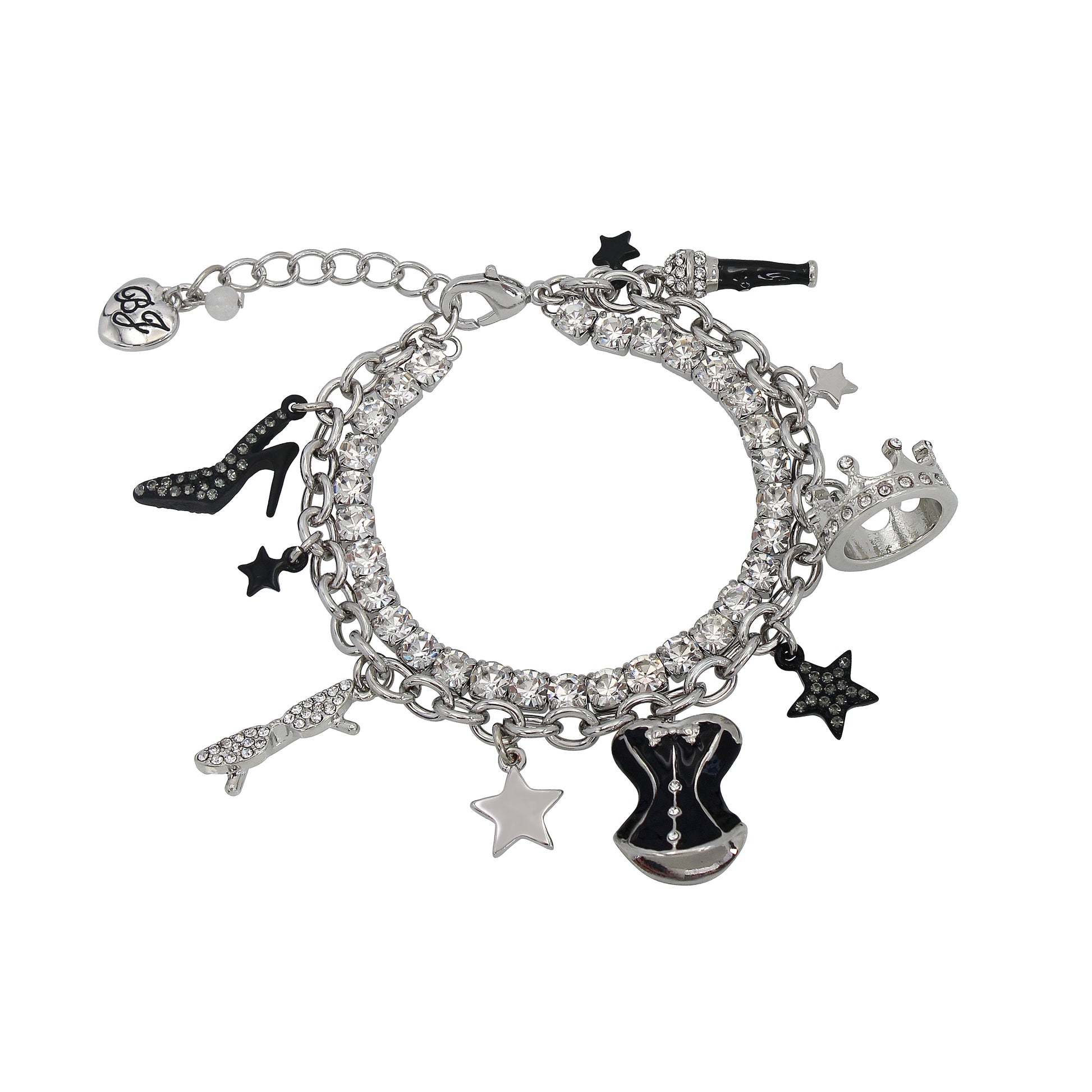 Betsey Johnson Midnight Magic Corset Charm Bracelet