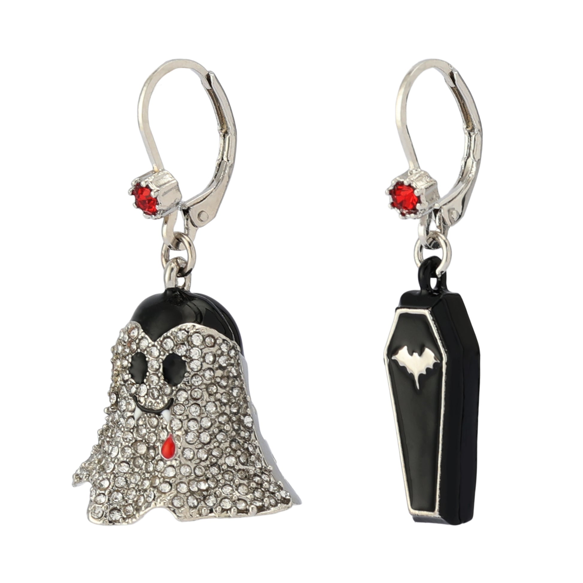 Betsey Johnson Halloween Vampire & Coffin Mismatch Earrings