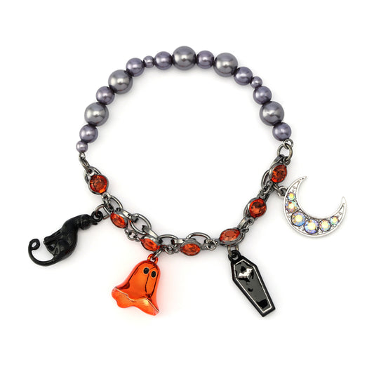 Betsey Johnson Halloween Mixed Charm Stretch Bracelet