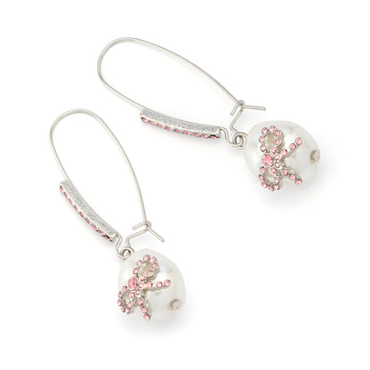 Betsey Johnson Bow Pearl Dangle Earrings