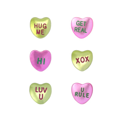 Betsey Johnson Sweetheart 6-Piece Stud Earring Set