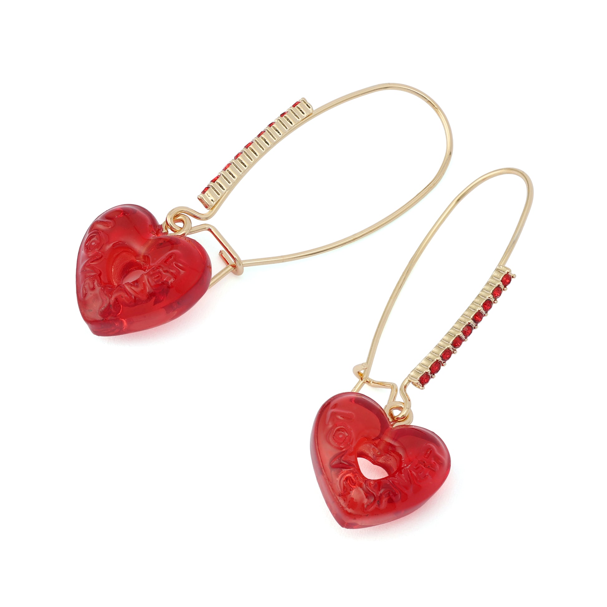Betsey Johnson Love Spell Candy Heart Dangle Earrings