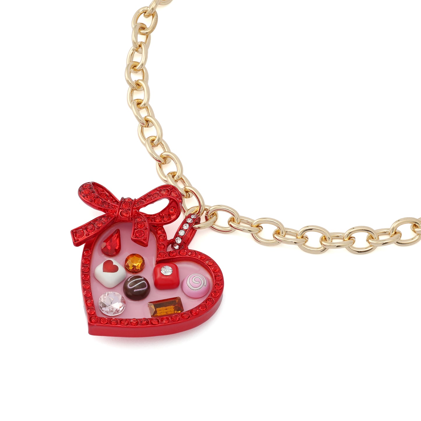 Heart Chocolate Box Pendant Necklace