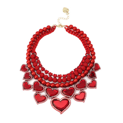 Betsey Johnson Love Spell Bib Necklace