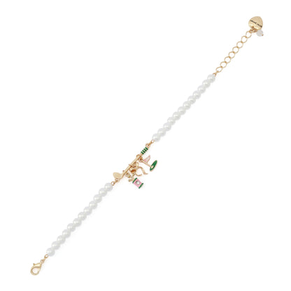 Betsey Johnson Golf Charm Pearl Strand Bracelet