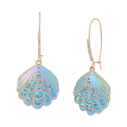 Betsey Johnson Sirens Cove Shell Dangle Earrings