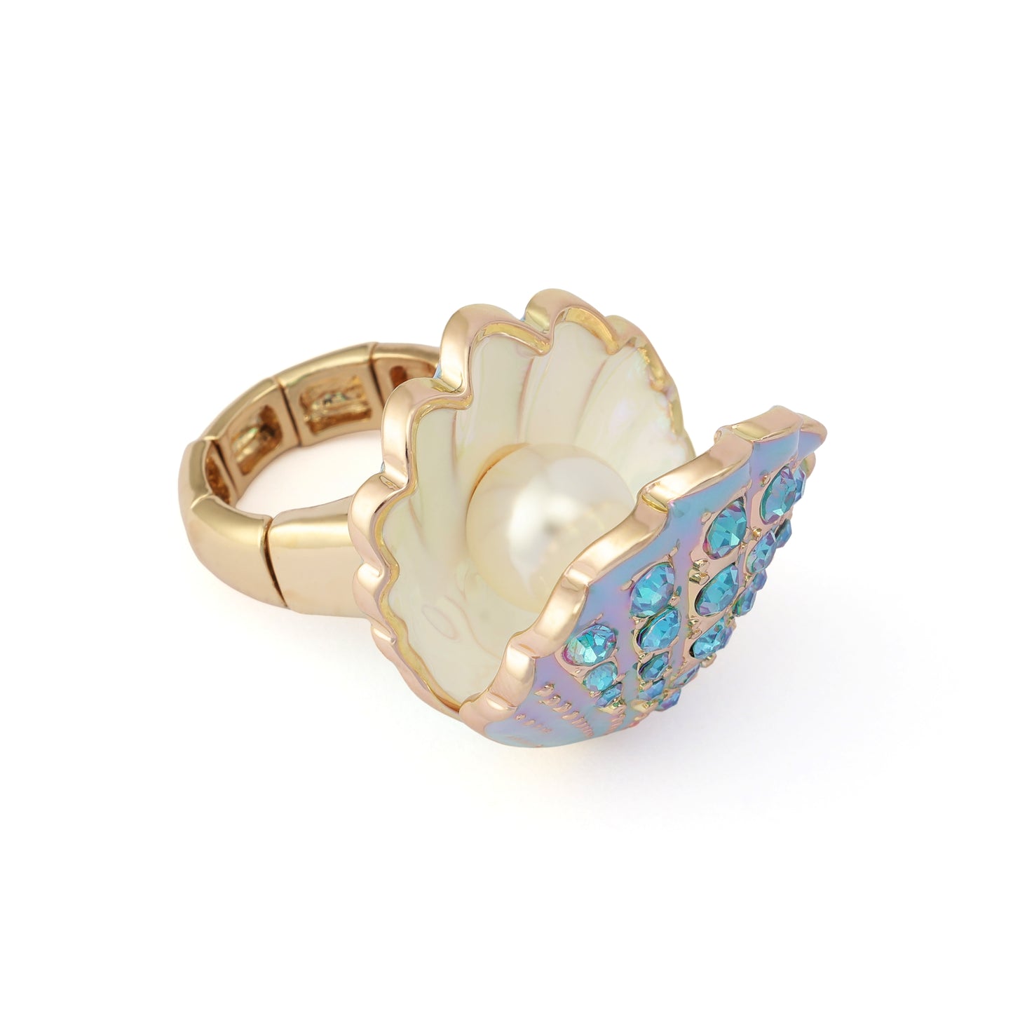 Betsey Johnson Clam Shell Stretch Ring