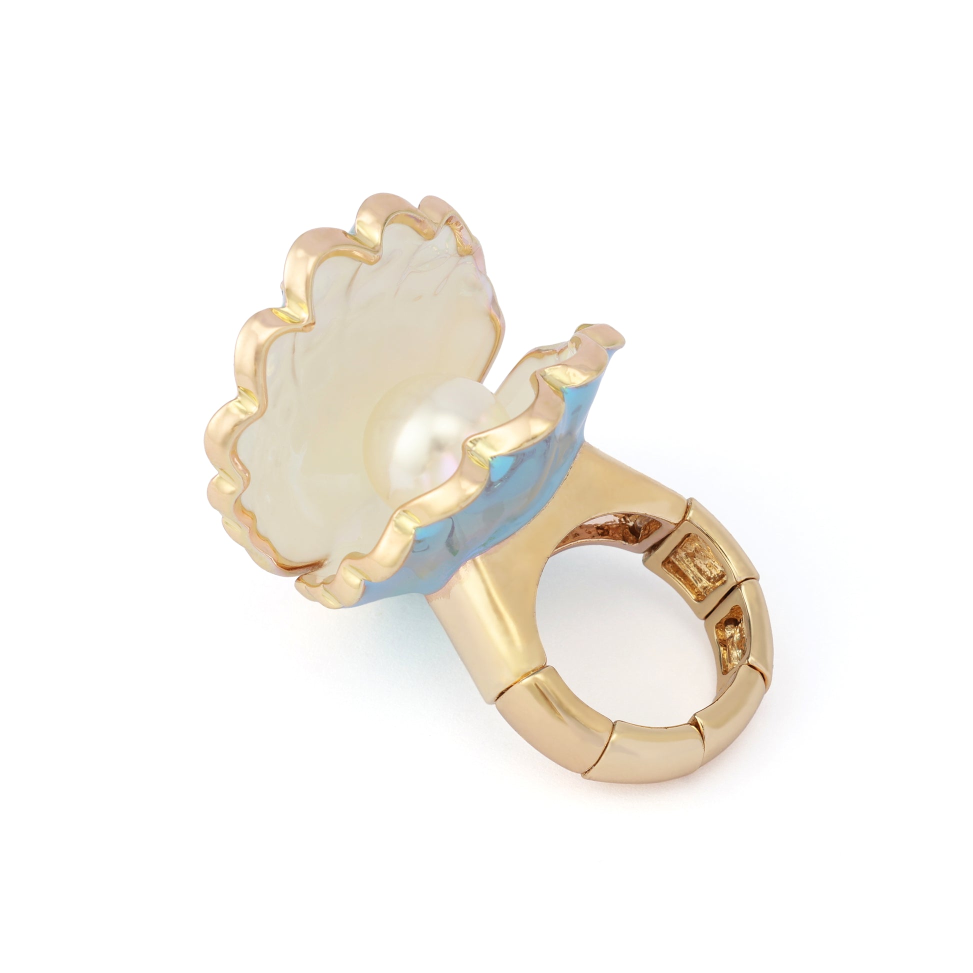 Betsey Johnson Clam Shell Stretch Ring