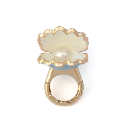 Betsey Johnson Clam Shell Stretch Ring