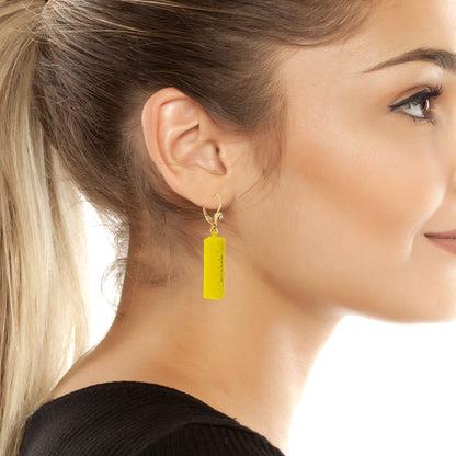 Betsey Johnson Girl Dinner Baguette N Butter Drop Mismatch Earrings