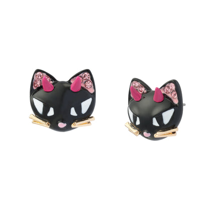 Betsey Johnson Halloween Devil Cat Stud Earrings