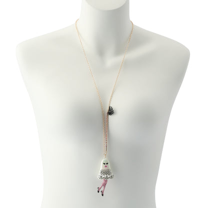 Betsey Johnson Halloween Girly Ghost Pendant Necklace