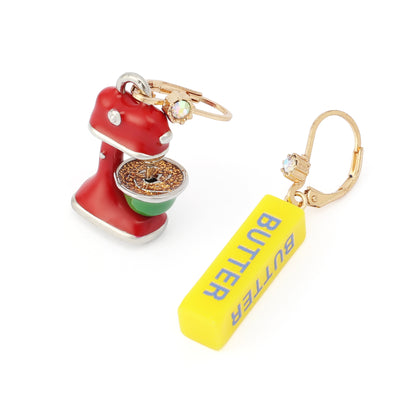 Betsey Johnson Butter & Mixer Earrings