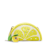 Betsey Johnson Kitsch Pucker Up Crossbody Yellow