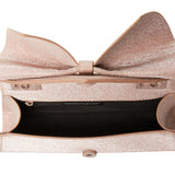 Betsey Johnson Angular Bow Convertible Bag Champagne