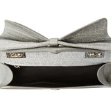 Betsey Johnson Angular Bow Convertible Bag Silver