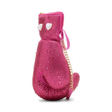 Betsey Johnson Kitsch Fight Like A Girl Crossbody Bag Pink