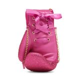 Betsey Johnson Kitsch Fight Like A Girl Crossbody Bag Pink