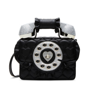 Betsey Johnson Kitsch Ruffle Phone Crossbody Bag Black