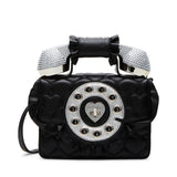 Betsey Johnson Kitsch Ruffle Phone Crossbody Bag Black