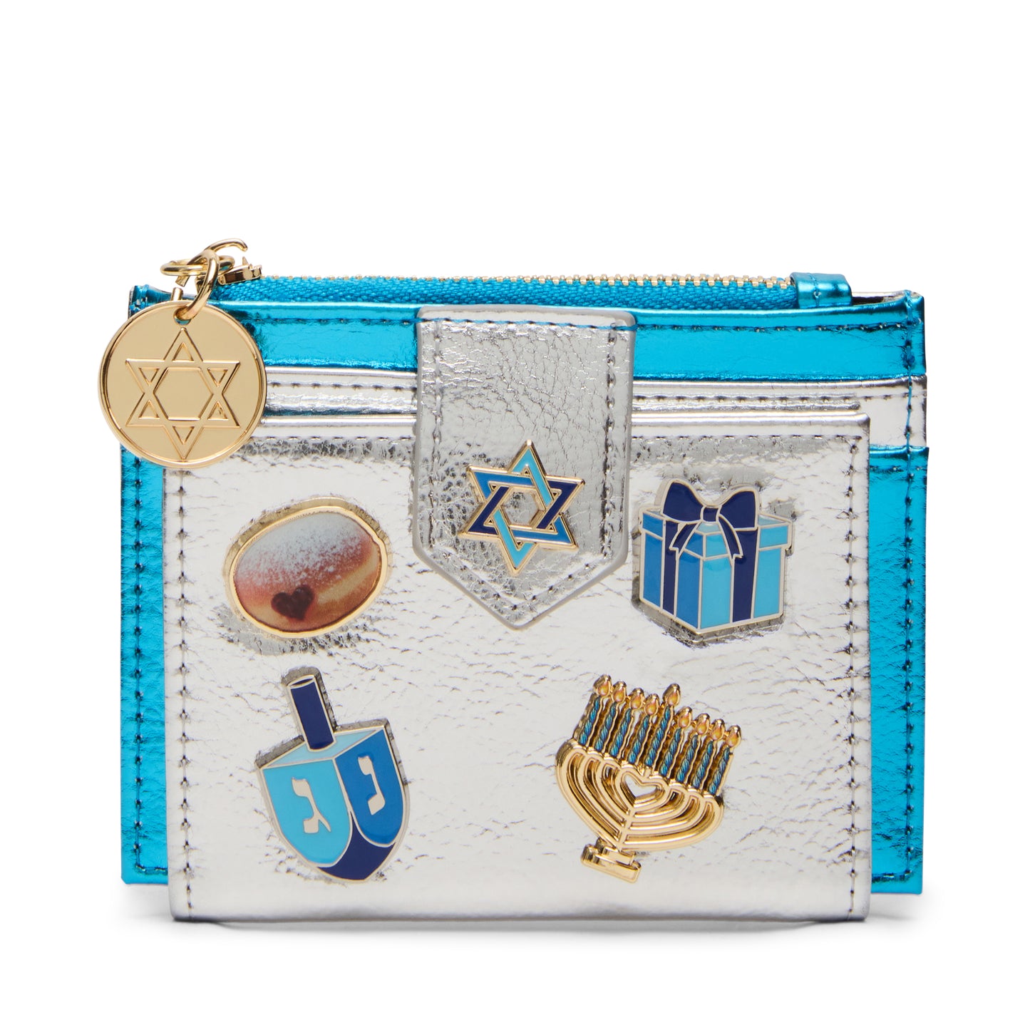 Betsey Johnson Mazel Tov Bifold Wallet Blue