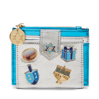Betsey Johnson Mazel Tov Bifold Wallet Blue