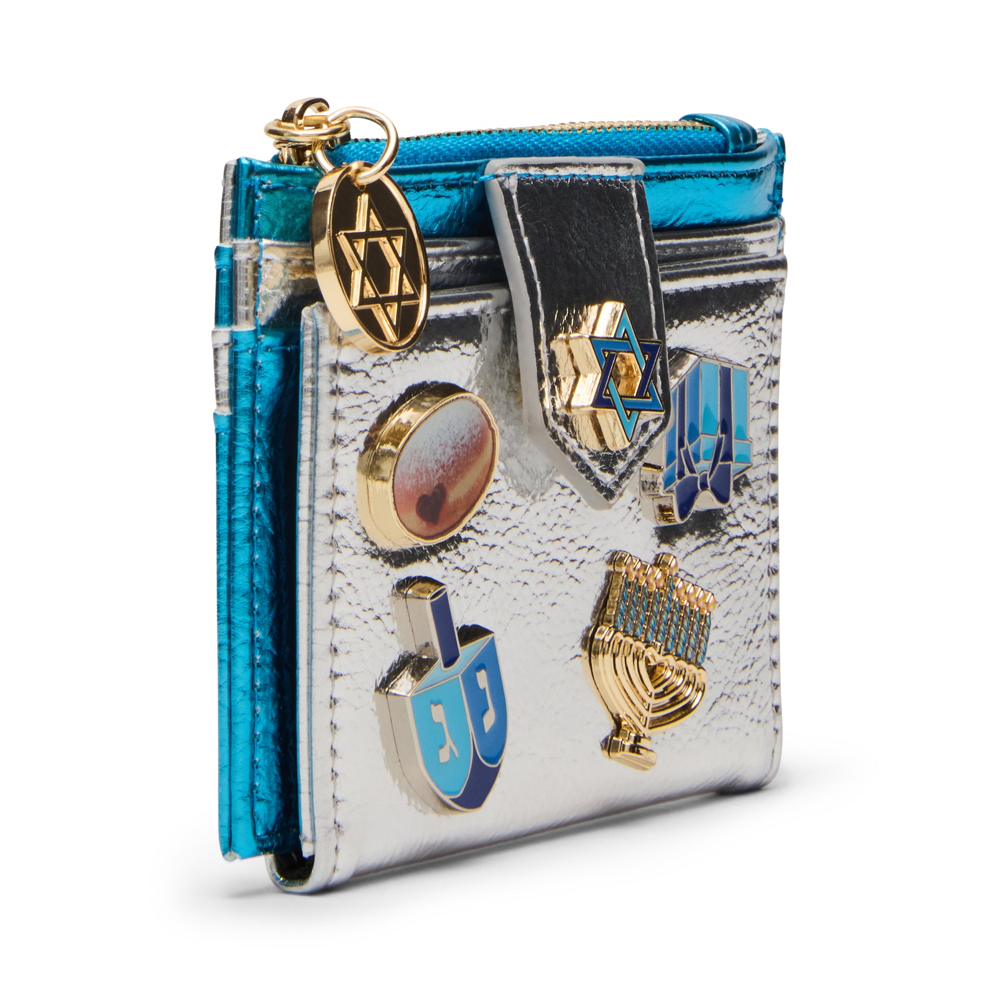 Betsey Johnson Mazel Tov Bifold Wallet Blue